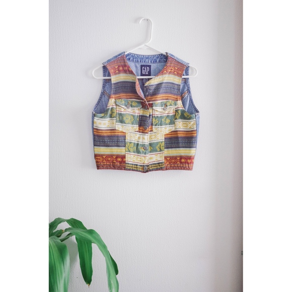 Vintage Jackets & Blazers - VTG Gap Denim Vest